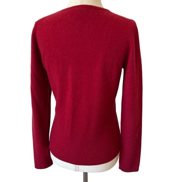 Vintage Ann Taylor Petites Cashmere V Neck Long Sleeve Sweater Made in Hong Kong - Picture 4 of 6